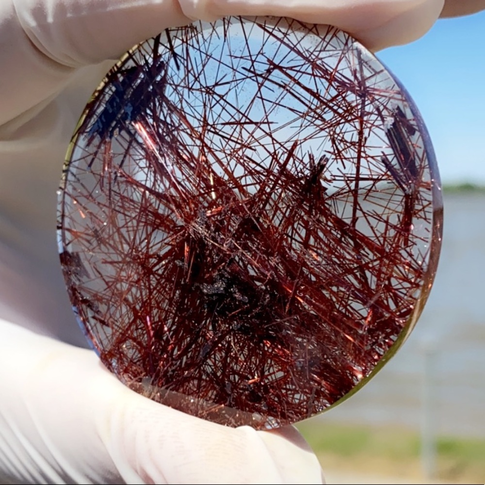 ❌SOLD❌High Quality Red Rutile Disc